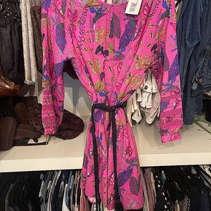 NWT Tanya Taylor Designs pink print dress